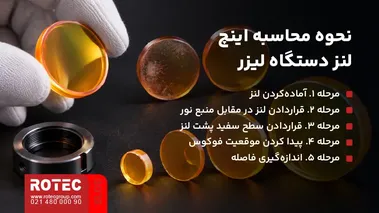 آموزش محاسبه اینچ لنز دستگاه لیزر با تاباندن نور و اندازهگیری فاصله فوکوس