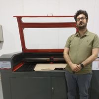 تصویر مشتری پس از دریافت دستگاه برش لیزر RT1490 | رضایت کامل از کیفیت دستگاه
